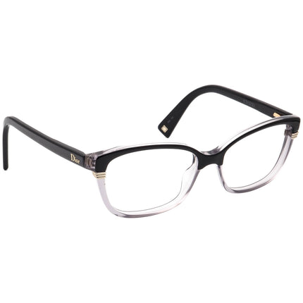 Christian Dior Women's Eyeglasses CD3233 GNS Gloss Black/Crystal Gray Square Frame Italy 52[]15 140