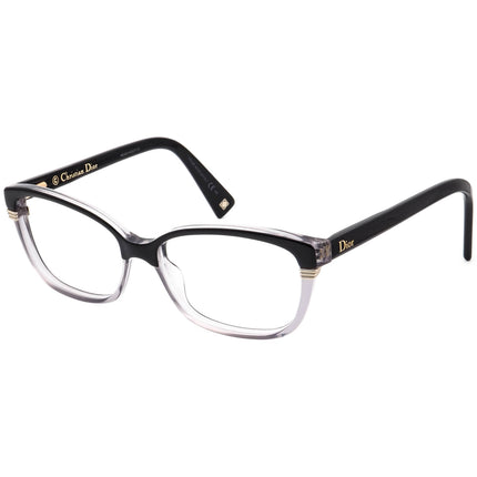 Christian Dior Women's Eyeglasses CD3233 GNS Gloss Black/Crystal Gray Square Frame Italy 52[]15 140