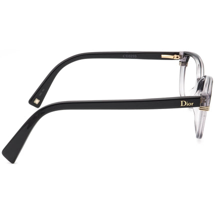 Christian Dior Women's Eyeglasses CD3233 GNS Gloss Black/Crystal Gray Square Frame Italy 52[]15 140