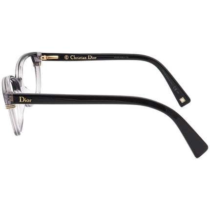 Christian Dior Women's Eyeglasses CD3233 GNS Gloss Black/Crystal Gray Square Frame Italy 52[]15 140