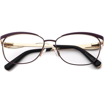 Christian Dior Women's Eyeglasses CD3783 Purple/Gold Browline Metal Frame Italy 55[]14 140