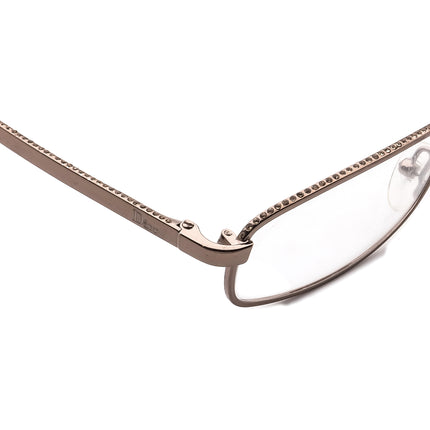 Christian Dior Women's Eyeglasses CD 3651/Strass VC7 Gold Rhinestones Rectangular Metal Frame Italy 52[]17 135