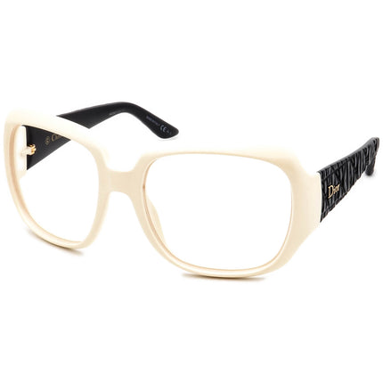 Christian Dior Women's Sunglasses Frame Only KG1D8 Dior Frisson 1 White/Matte Textured Black Square Italy 57 mm