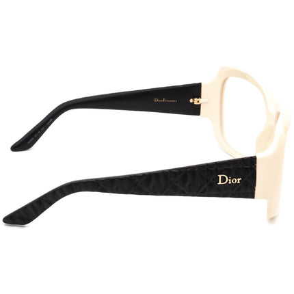 Christian Dior Women's Sunglasses Frame Only KG1D8 Dior Frisson 1 White/Matte Textured Black Square Italy 57 mm