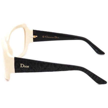 Christian Dior Women's Sunglasses Frame Only KG1D8 Dior Frisson 1 White/Matte Textured Black Square Italy 57 mm