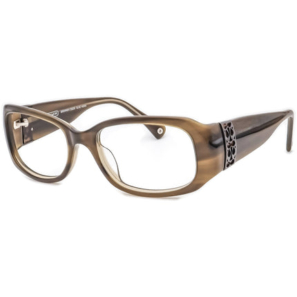 Coach Men's Sunglasses Bronwen (S829) Olive Horn Rectangular 54 mm