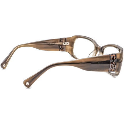 Coach Men's Sunglasses Bronwen (S829) Olive Horn Rectangular 54 mm