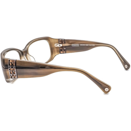 Coach Men's Sunglasses Bronwen (S829) Olive Horn Rectangular 54 mm