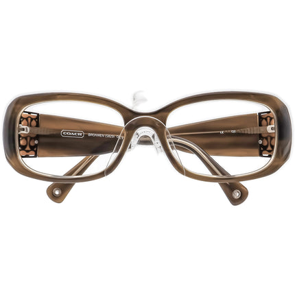 Coach Men's Sunglasses Bronwen (S829) Olive Horn Rectangular 54 mm