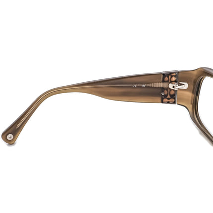 Coach Men's Sunglasses Bronwen (S829) Olive Horn Rectangular 54 mm