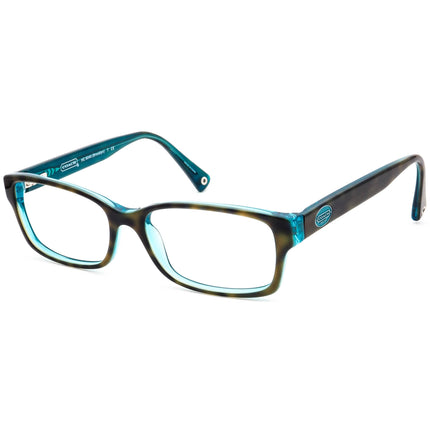Coach Women's HC 6040 (Brooklyn) 5116 Dark Tortoise/Teal Rectangular Frame 52[]16 135