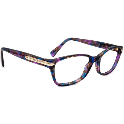 Coach Women's Eyeglasses HC 6065 5288 Confetti Purple B-Shape Frame 51[]17 135