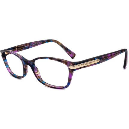 Coach Women's Eyeglasses HC 6065 5288 Confetti Purple B-Shape Frame 51[]17 135
