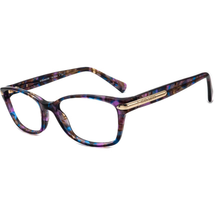 Coach Women's Eyeglasses HC 6065 5288 Confetti Purple B-Shape Frame 51[]17 135