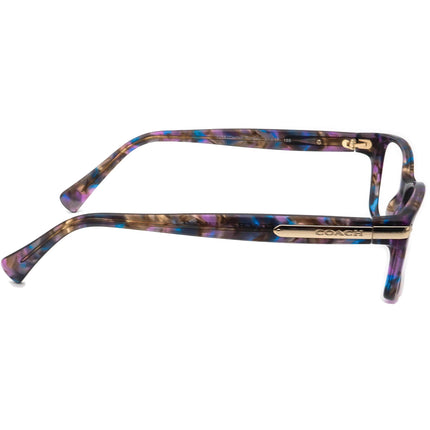 Coach Women's Eyeglasses HC 6065 5288 Confetti Purple B-Shape Frame 51[]17 135
