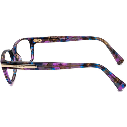 Coach Women's Eyeglasses HC 6065 5288 Confetti Purple B-Shape Frame 51[]17 135