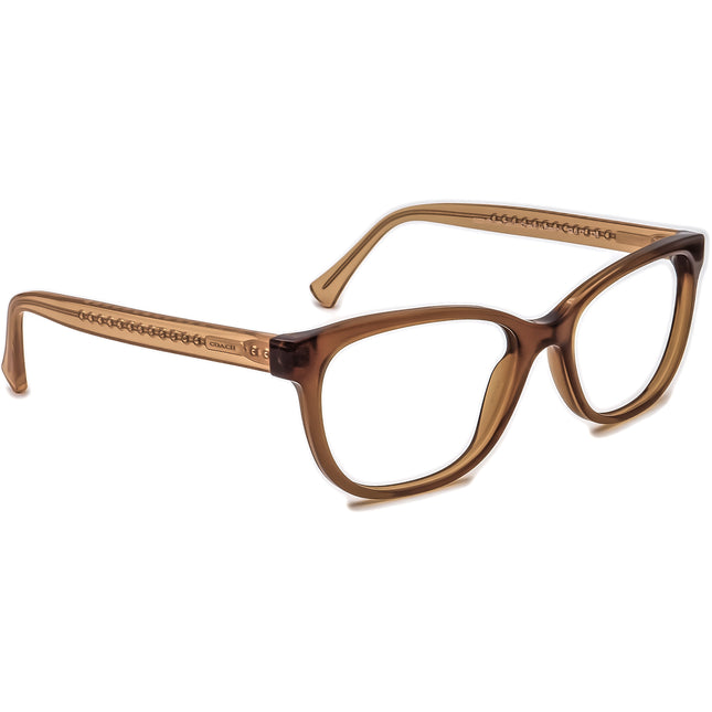 Coach Women's Eyeglasses HC 6072 5328 Brown Glitter/Crystal Lt Brown B-Shape Frame 52[]17 135
