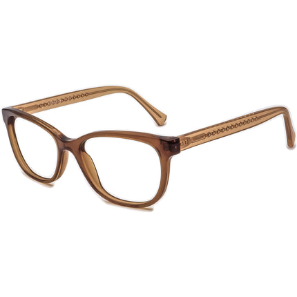 Coach Women's Eyeglasses HC 6072 5328 Brown Glitter/Crystal Lt Brown B-Shape Frame 52[]17 135
