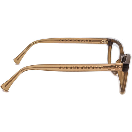 Coach Women's Eyeglasses HC 6072 5328 Brown Glitter/Crystal Lt Brown B-Shape Frame 52[]17 135