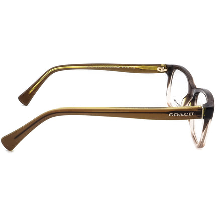 Coach Women's Eyeglasses HC 6089 5400 Olive Brown Gradient Rectangular Frame 51[]16 135