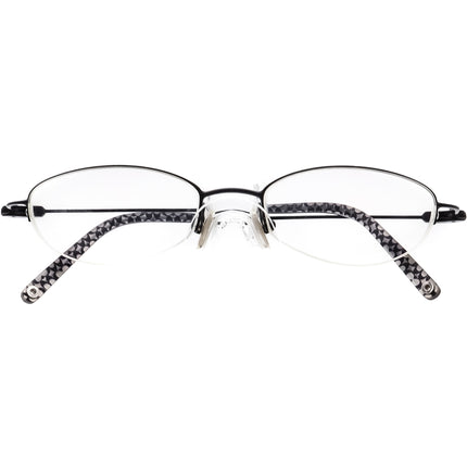 Coach Women's Eyeglasses Lily (309) Black Half Rim Metal Frame 48[]17 135