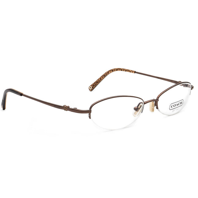 Coach Women's Eyeglasses Sherri (122) Tan Half Rim Metal Frame 51[]17 130