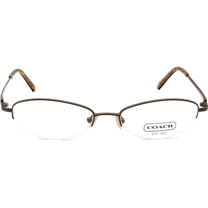 Coach Women's Eyeglasses Sherri (122) Tan Half Rim Metal Frame 51[]17 130