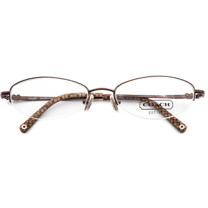 Coach Women's Eyeglasses Sherri (122) Tan Half Rim Metal Frame 51[]17 130