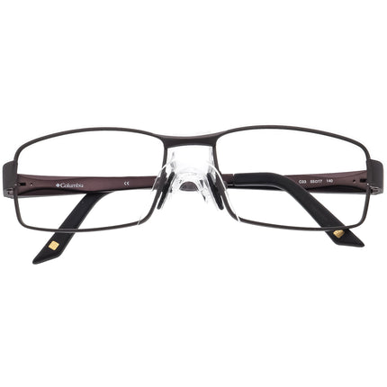 Columbia Men's Eyeglasses Hudson 100 C03 Matte Gunmetal Rectangular Metal Frame 55[]17 140