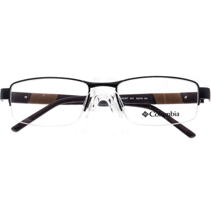 Columbia Men's Eyeglasses Williams MT C01 Black/Brown Half Rim Frame 52[]18 135