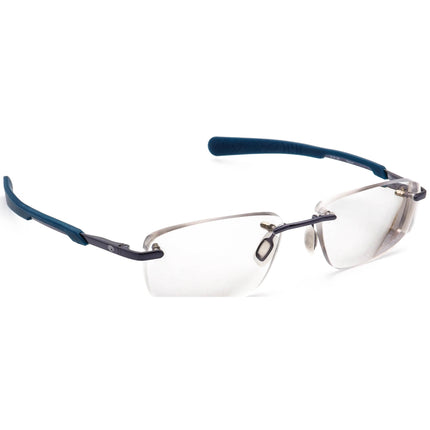 Costa Del Mar Eyeglasses SMT 100 175 Shiny Blue Rimless Metal Frame Japan 53[]16 140