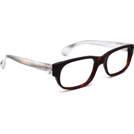Cutler And Gross Eyeglasses Havana/Silver Rectangular Frame 53[]17 140
