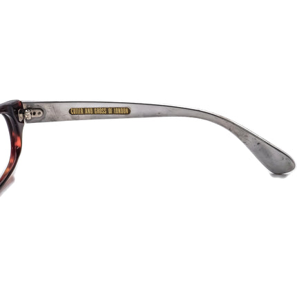 Cutler And Gross Eyeglasses Havana/Silver Rectangular Frame 53[]17 140