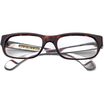 Cutler And Gross Eyeglasses Havana/Silver Rectangular Frame 53[]17 140