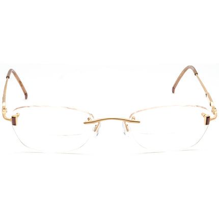 Daniel Swarovski Women's Eyeglasses S117 20 6051 23 KT GP Gold Rhinestones Rimless Metal Frame Austria 48[]20 130