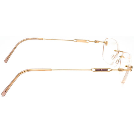 Daniel Swarovski Women's Eyeglasses S117 20 6051 23 KT GP Gold Rhinestones Rimless Metal Frame Austria 48[]20 130