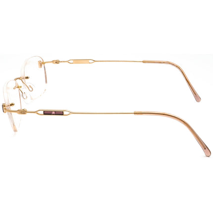 Daniel Swarovski Women's Eyeglasses S117 20 6051 23 KT GP Gold Rhinestones Rimless Metal Frame Austria 48[]20 130