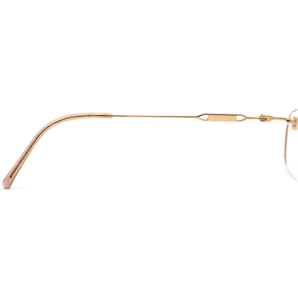 Daniel Swarovski Women's Eyeglasses S117 20 6051 23 KT GP Gold Rhinestones Rimless Metal Frame Austria 48[]20 130