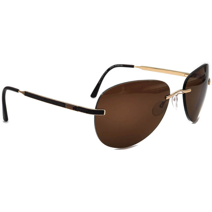 Daniel Swarovski Women's Rx Sunglasses FRAME ONLY S629 20 6052 Titanium Gold/Brown with Rhinestones Rimless Austria 59 mm