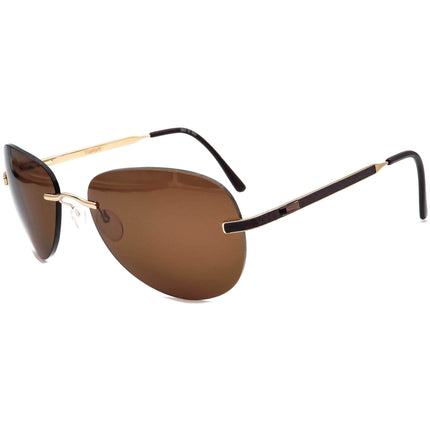 Daniel Swarovski Women's Rx Sunglasses FRAME ONLY S629 20 6052 Titanium Gold/Brown with Rhinestones Rimless Austria 59 mm