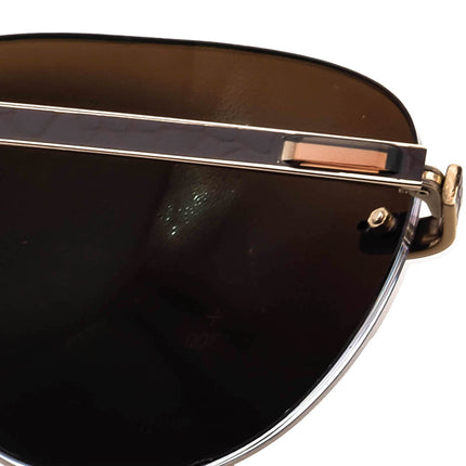 Daniel Swarovski Women's Rx Sunglasses FRAME ONLY S629 20 6052 Titanium Gold/Brown with Rhinestones Rimless Austria 59 mm