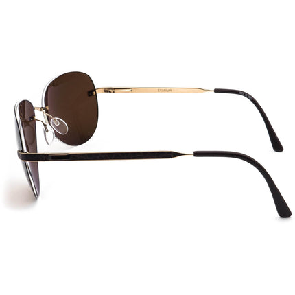 Daniel Swarovski Women's Rx Sunglasses FRAME ONLY S629 20 6052 Titanium Gold/Brown with Rhinestones Rimless Austria 59 mm