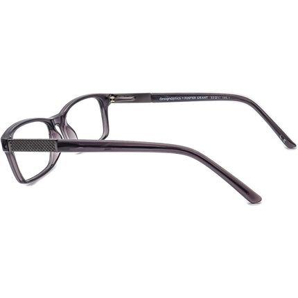 Designoptics Men's Eyeglasses LO1017 7163C Smokey Gray Rectangular Frame 52[]17 145