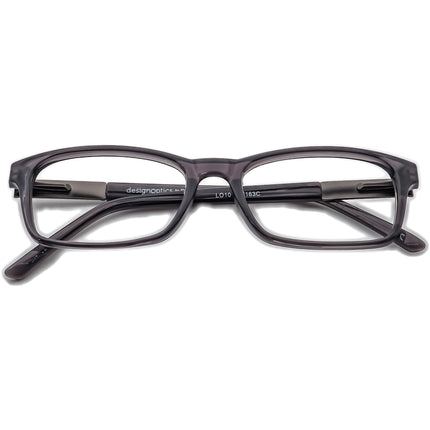 Designoptics Men's Eyeglasses LO1017 7163C Smokey Gray Rectangular Frame 52[]17 145