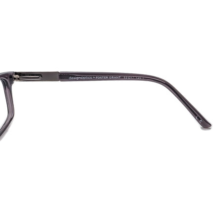 Designoptics Men's Eyeglasses LO1017 7163C Smokey Gray Rectangular Frame 52[]17 145