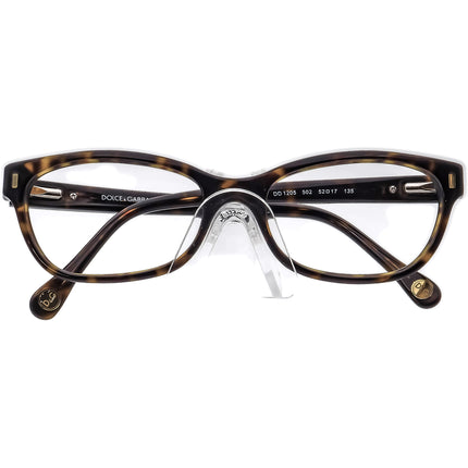 Dolce & Gabbana Women's Eyeglasses DD 1205 502 Tortoise Rectangular Frame 52[]17 135