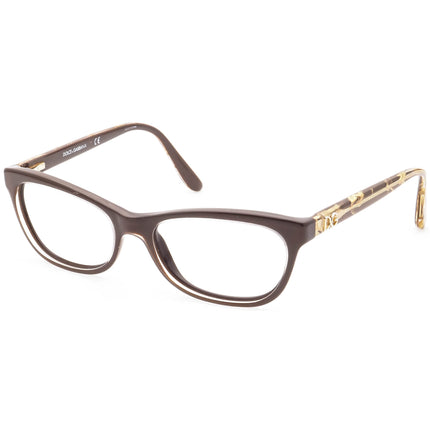 Dolce & Gabbana Women's Eyeglasses DG 3221 2918 Crystal on Brown/Gold Semi Cat Eye Frame 51[]16 140