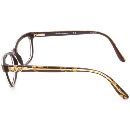 Dolce & Gabbana Women's Eyeglasses DG 3221 2918 Crystal on Brown/Gold Semi Cat Eye Frame 51[]16 140