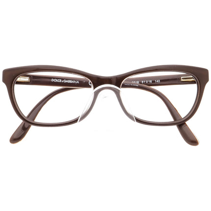Dolce & Gabbana Women's Eyeglasses DG 3221 2918 Crystal on Brown/Gold Semi Cat Eye Frame 51[]16 140