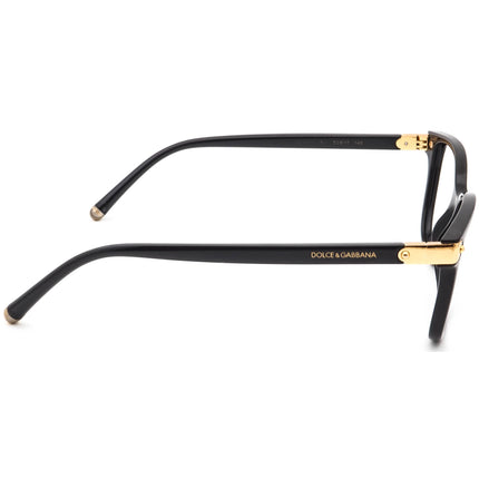 Dolce & Gabbana Women's Eyeglasses DG 5036 501 Polished Black & Gold Butterfly Frame Italy 53[]17 140